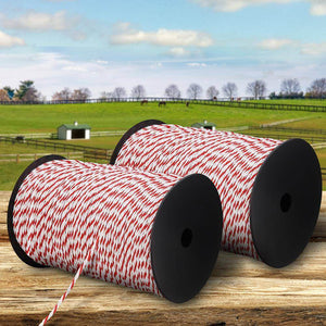 Giantz Electric Fence Poly Rope 2x 500M