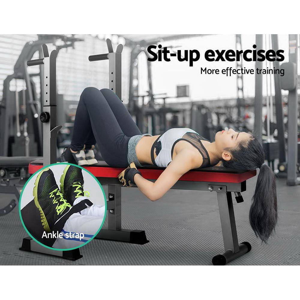 Everfit Weight Bench Pree Squat Rack Home Gym Equipment 200kg