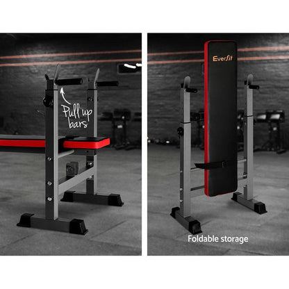 Everfit Weight Bench Pree Squat Rack Home Gym Equipment 200kg