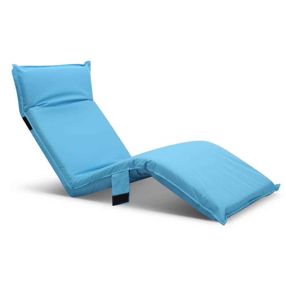 Adjustable Beach Sun Pool Lounger - Blue
