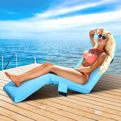 Adjustable Beach Sun Pool Lounger - Blue