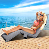 Artiss Adjustable Beach Sun Pool Lounger - Grey
