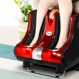 Livemor Foot Massager Shiatsu Ankle Calf Leg Massagers Circulation Enhancer Machine Red