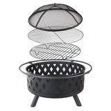 Fire Pit and BBQ -32 Inch Portable Outdoor 82X82X60cm
