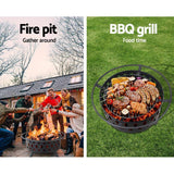 Fire Pit and BBQ -32 Inch Portable Outdoor 82X82X60cm