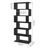 Display Shelf  6 Tier  - Black-Artiss