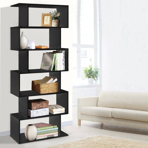 Display Shelf  6 Tier  - Black-Artiss