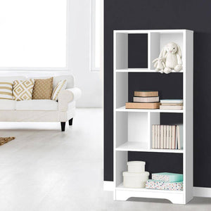 Display Shelf Bookcase Storage Cabinet Bookshelf Bookcase Home Office White-Artiss