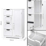 Bathroom Tallboy Storage Cabinet | Artiss - White