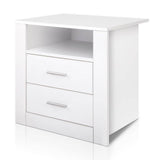 Bedside Tables Drawers  White