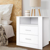 Bedside Tables Drawers  White
