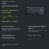 Logitech K400 Plus Touch Wireless keyboard - Black (920-007165)