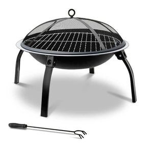 Fire Pit BBQ Charcoal Smoker Portable&nbsp;

Constructed with a durable powder-coated steel frame and strong legs, this portable fire pit offers excellent heat and rust protection, as well as a sturdy base for building a fire. Perfect for smaller yards, it provides warmth in gardens and at campsites. The cleverly designed foldable structure allows for effortless portability and storage.