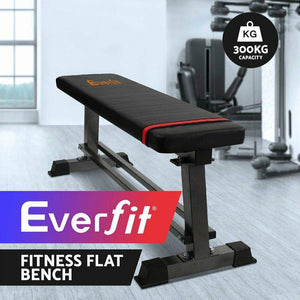 Everfit Weight Bench Flat Bench Press Home Gym Equipment 300kg Capacity