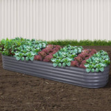 Raised Garden Bed 320 x 80 x 42CM Galvanised Raised Garden Bed Steel Instant Planter