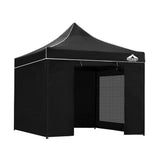 Gazebo Pop Up Marquee 3x3m Folding Wedding Tent Gazebos Shade Black