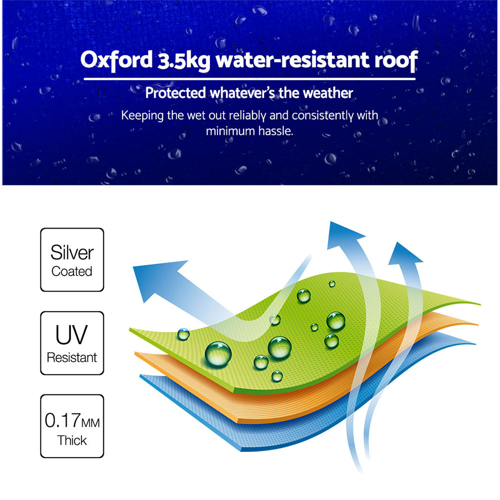 Instahut Gazebo Pop Up Marquee 3x3m-Blue