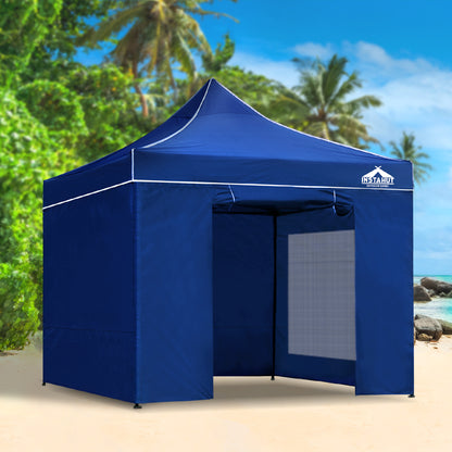 Instahut Gazebo Pop Up Marquee 3x3m-Blue