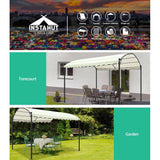 Gazebo 4x3m Party Marquee Outdoor Wedding Tent Iron Art Canopy