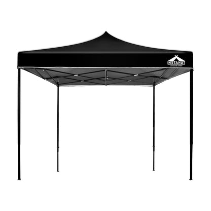 Instahut Gazebo Pop Up Marquee 3x3m Folding-Black