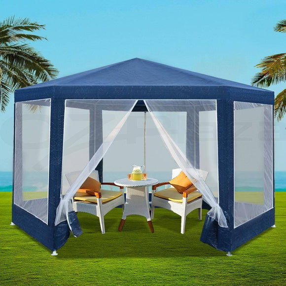 Gazebo Wedding Party Marquee Tent Canopy Outdoor Camping Gazebos Navy