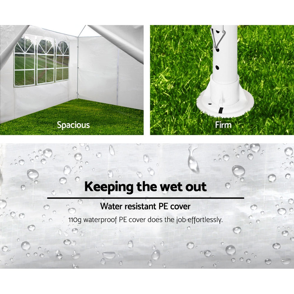 Gazebo 3x3 Outdoor 4 Wall Panels-White