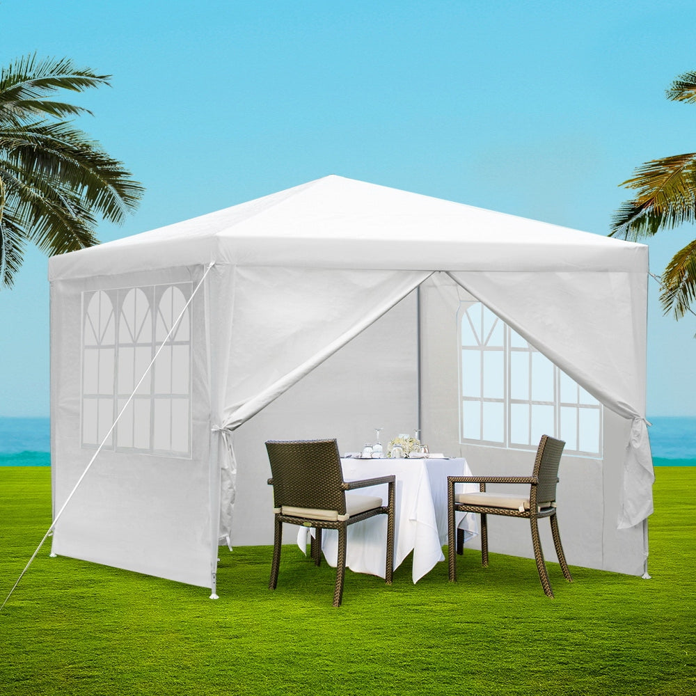 Gazebo 3x3 Outdoor 4 Wall Panels-White
