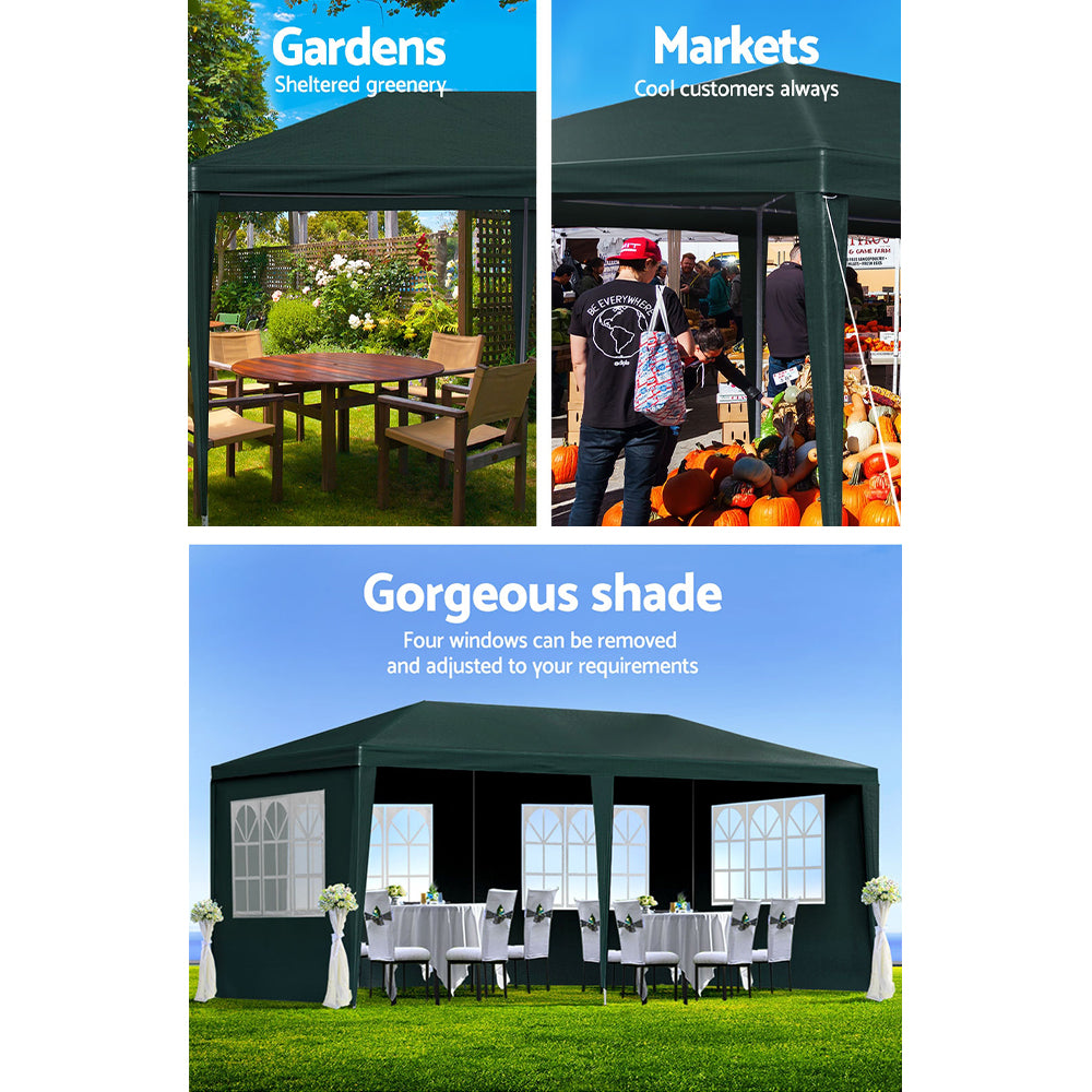 Instahut Gazebo 3x6 Outdoor Marquee Gazebos 4 Wall Panels