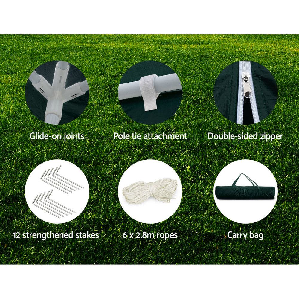 Instahut Gazebo 3x6 Outdoor Marquee Gazebos 4 Wall Panels