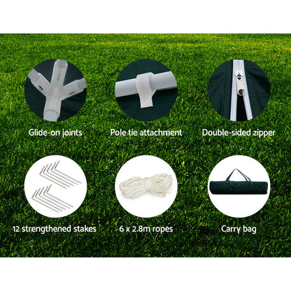 Instahut Gazebo 3x6 Outdoor Marquee Gazebos 4 Wall Panels