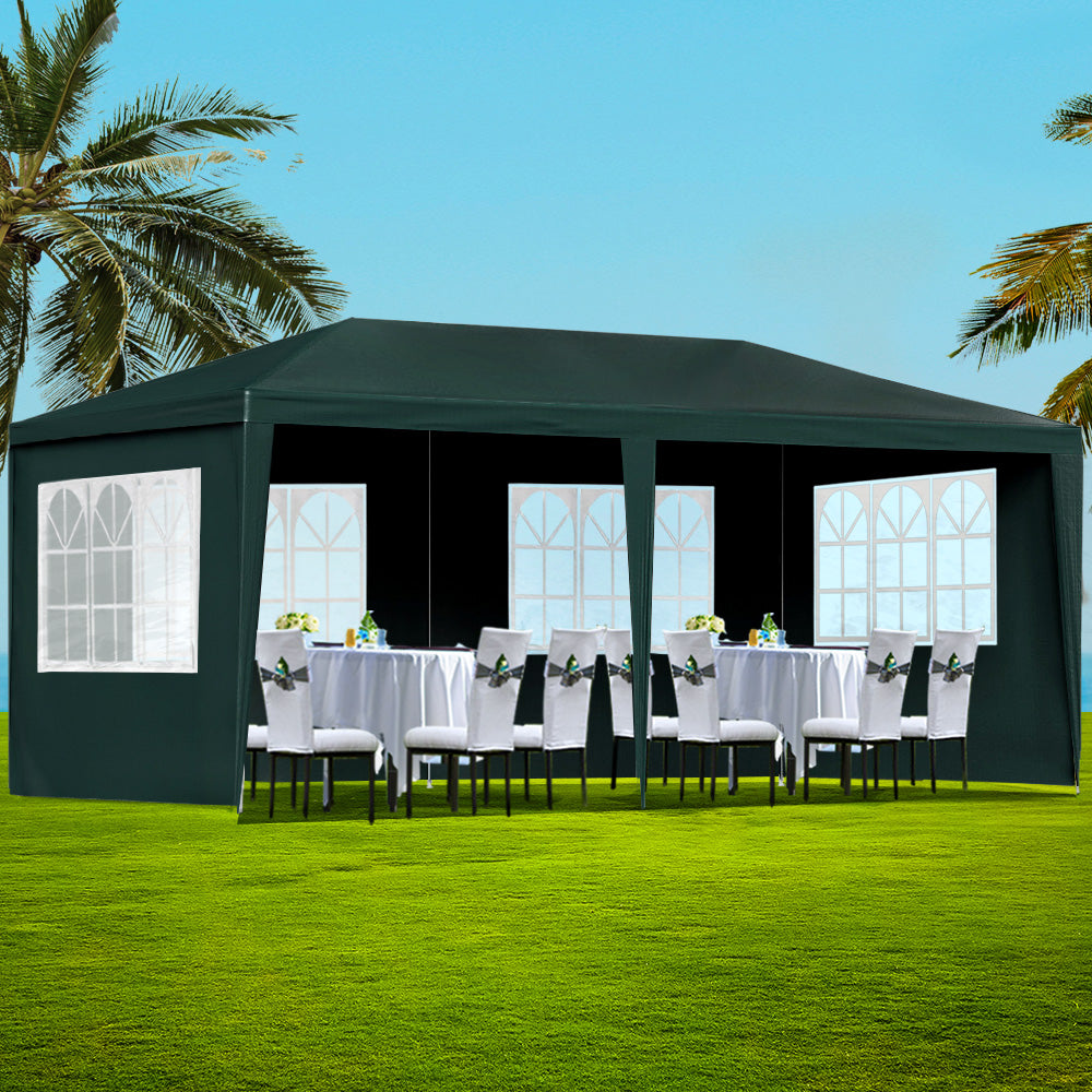 Instahut Gazebo 3x6 Outdoor Marquee Gazebos 4 Wall Panels