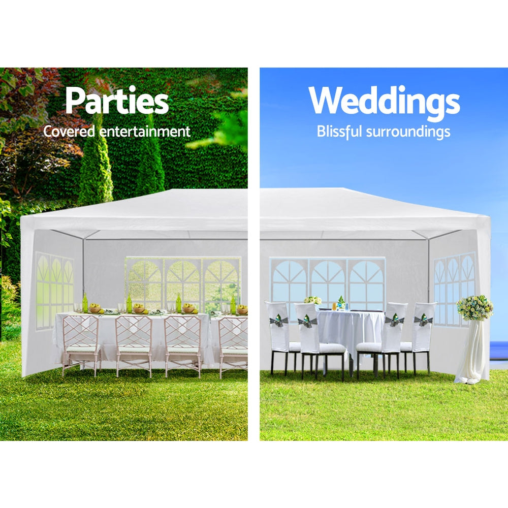 Instahut Gazebo 3x6m Marquee-4 Panel White