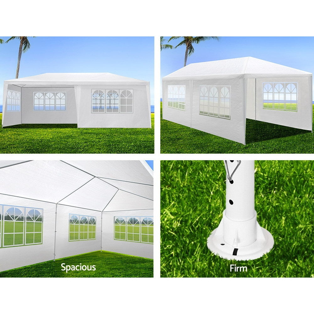 Instahut Gazebo 3x6m Marquee-4 Panel White