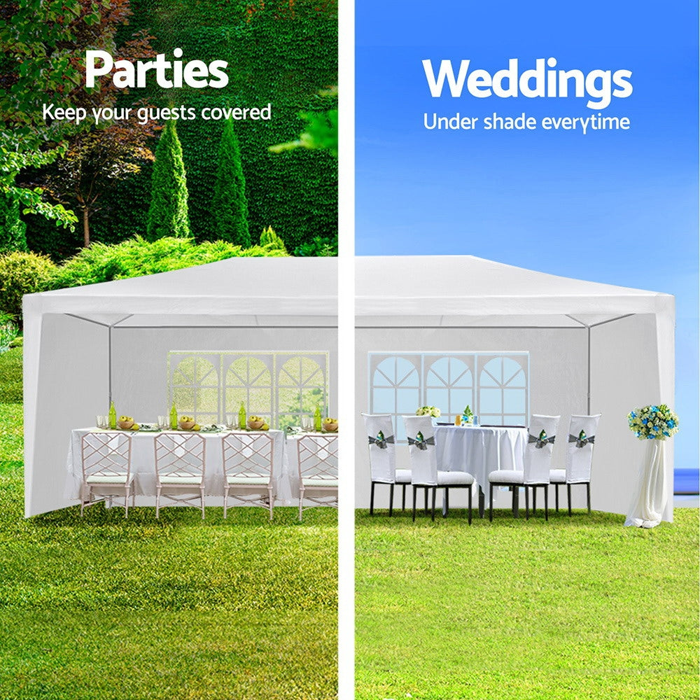 Instahut Gazebo Outdoor Marquee-White 3x6m