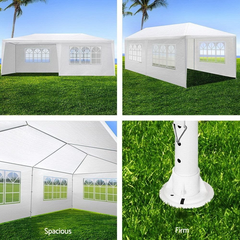 Instahut Gazebo Outdoor Marquee-White 3x6m