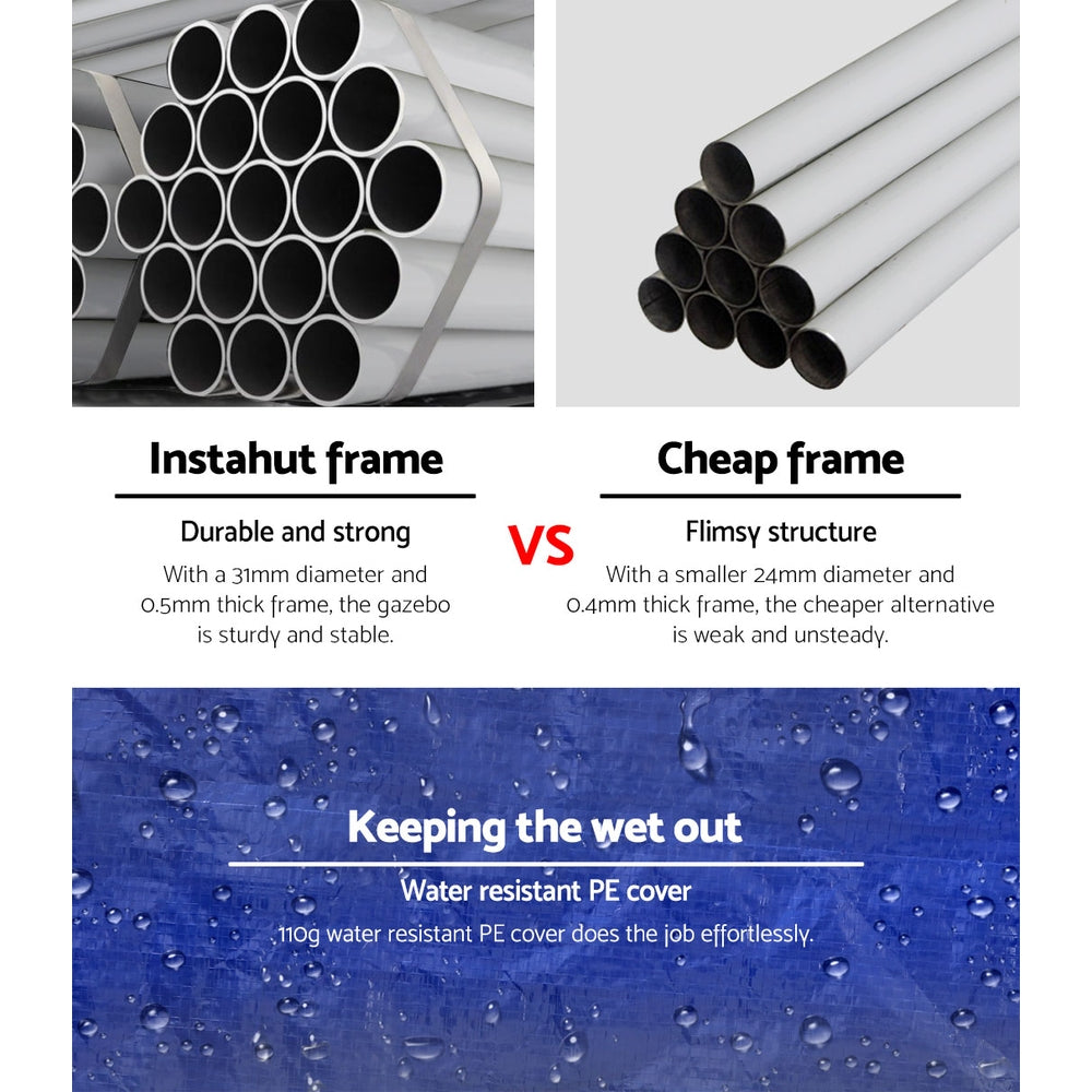 Instahut Gazebo 3x9m Outdoor Marquee Wedding-Blue