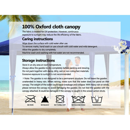 Instahut Gazebo 3x9m Outdoor Marquee Wedding-Blue
