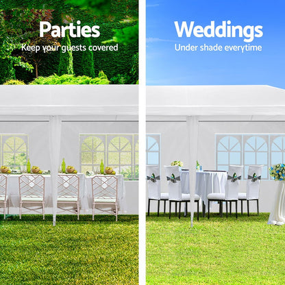 Instahut Gazebo 3x9 Outdoor Marquee 8 Wall Panels
