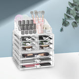 9 Drawer Clear Acrylic Cosmetic Makeup Organizer Jewellery Storage Box