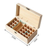 Essential Oil Storage Box Wooden 25 Slots Aromatherapy Container Organiser