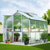 Greenfingers Greenhouse Aluminium Green House Garden Shed Greenhouses 2.42mx1.9m