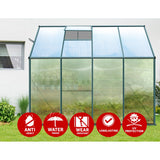 Greenfingers Greenhouse Aluminium Green House Garden Polycarbonate 2.52x1.27M