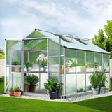 Greenfingers Greenhouse Aluminium Green House Garden Shed Greenhouses 3.08mx2.5m