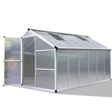 Greenfingers Greenhouse Aluminium Green House Garden Shed Greenhouses 3.62mx2.5m