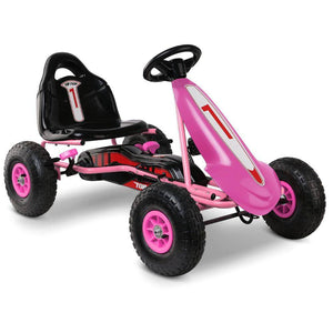 RIGO Kids Pedal Go Kart Car Ride On Toys Racing Bike Pink