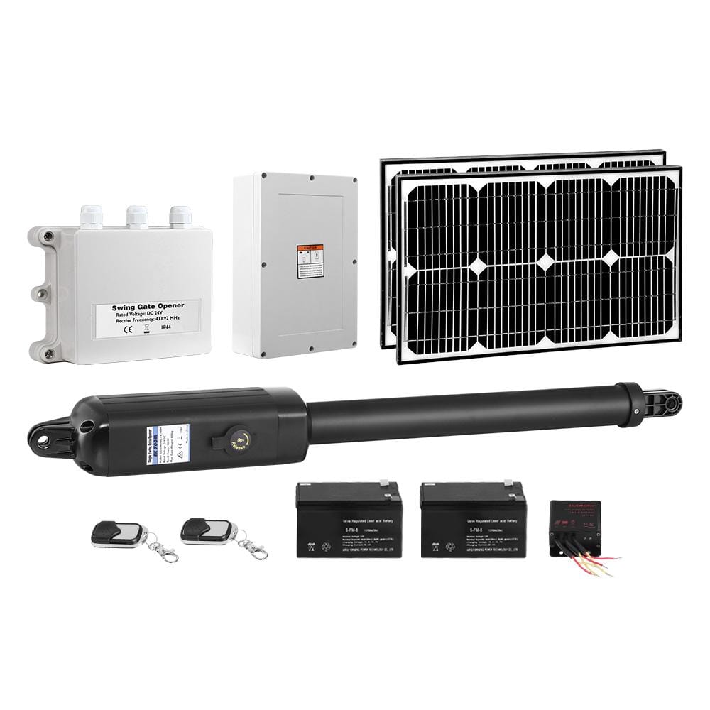 Automatic Electrical Swing Gate Opener -40W-Solar Power Electric Remote Control 600KG