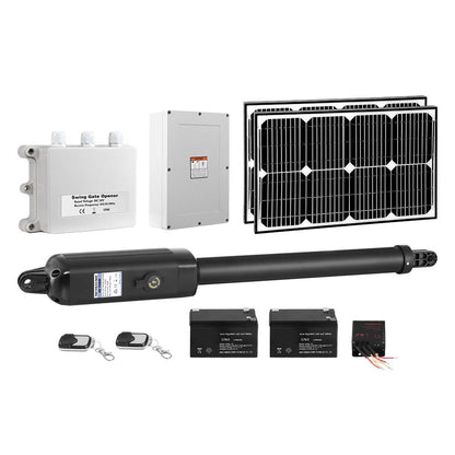 Automatic Electrical Swing Gate Opener -40W-Solar Power Electric Remote Control 600KG
