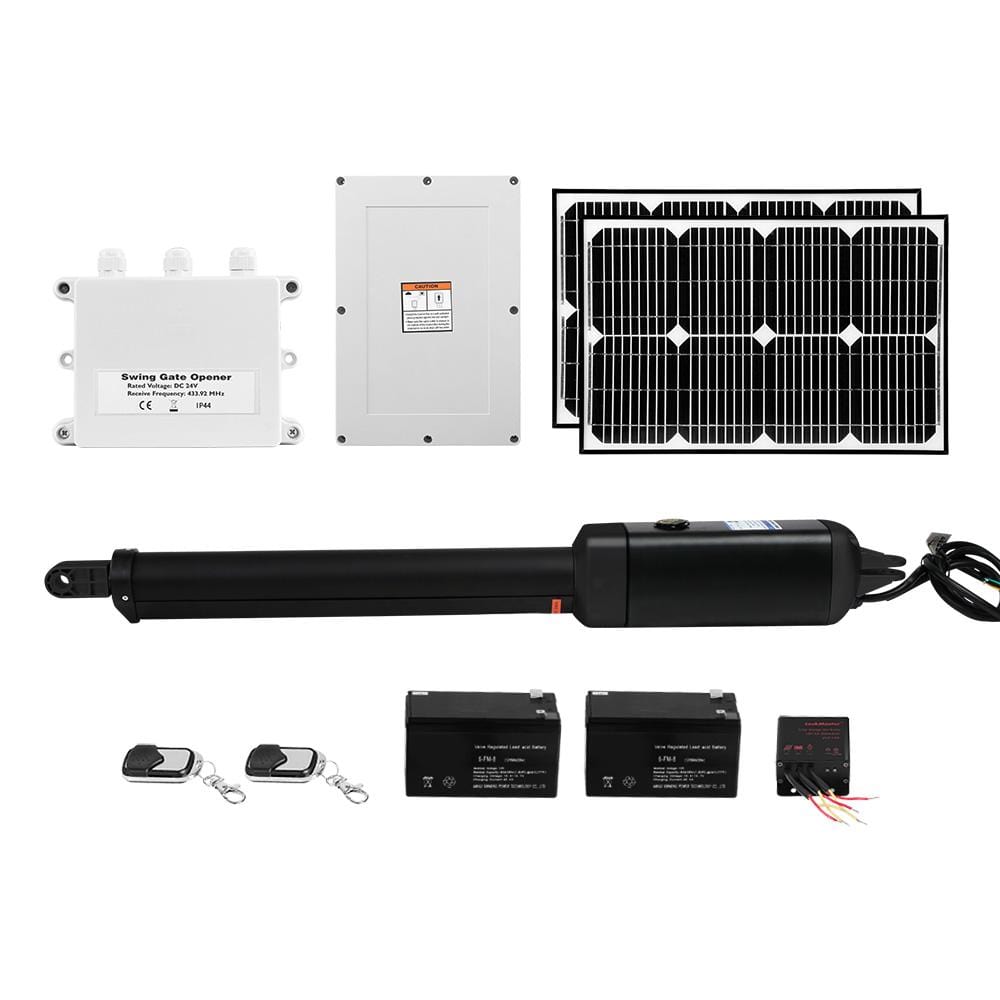 Automatic Electrical Swing Gate Opener -40W-Solar Power Electric Remote Control 600KG