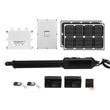 Automatic Electrical Swing Gate Opener -40W-Solar Power Electric Remote Control 600KG