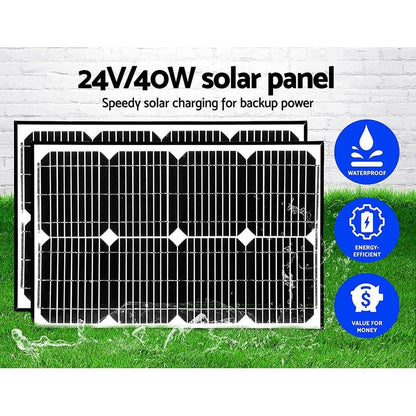Automatic Electrical Swing Gate Opener -40W-Solar Power Electric Remote Control 600KG